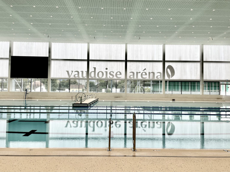 Résine de qualité supérieure utilisée pour le Centre aquatique Vaudoise Aréna à Prilly